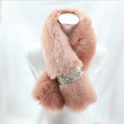 kožešinové boa - šála - límec starorůžová barva