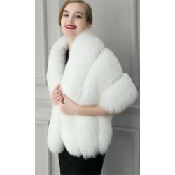 kožešinové boa bílá šála na svatební společenské šaty