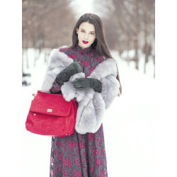 kožešinové boa šála na společenské / plesové šaty šedá